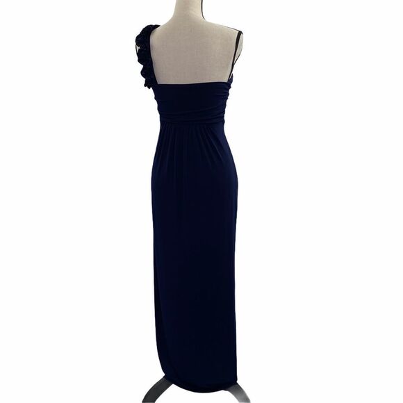SWEET Storm navy Blue one Shoulder maxi Dress M - Picture 4 of 11